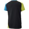 Mizuno Volleyball Game Shirt (Short Sleeve), V2MA9001, Black x Diva Blue x Lime Green, Size M (Japan Size)