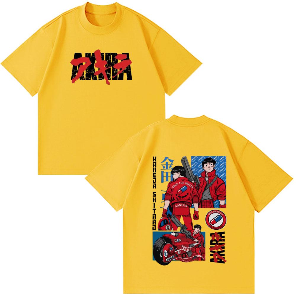 90s Japanese Anime Akira Shotaro Kaneda Tee Tops Unisex's Women Clothing Summer Short Sleeves Tshirts Fashion Funny Style Clothing