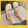 Xiaoxiangfeng Mary Jane Shoes 2025 New Flat-soled Soft-soled Grandma Shoes Super Soft Elastic Small Leather Shoes Loafers