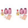 ABWR-18Pcs TIG Welding Torch Large Long Gas Lens & Alumina Cup For WP17 WP18 WP26 TIG Collet Bodies Spares Kit Accessories