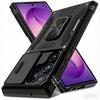 Support Anneau Rotatif Glissière Objectif Caméra Armure Grade Militaire Coque de Téléphone Pour Samsung Galaxy S26 S25 S24 S23 S22 Ultra Plus FE Housse