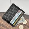 Herren Slim Kreditkartenhalter PU Leder Geldbörse Gewebtes Muster Minimalistische Kartenhülle Fronttaschen-Geldbörse