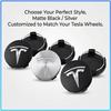 4 stuks 60 mm Auto Wielnaafdopjes Badge Accessoires Voor Tesla Model 3 Model S Model X Model Y Roadster Performance Decoratie