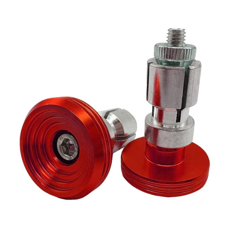 Motorcycle Handlebar End Caps Aluminum personalizes Designs Motorcycle Grips End Caps  for Enhances Grip Stability & styles красный