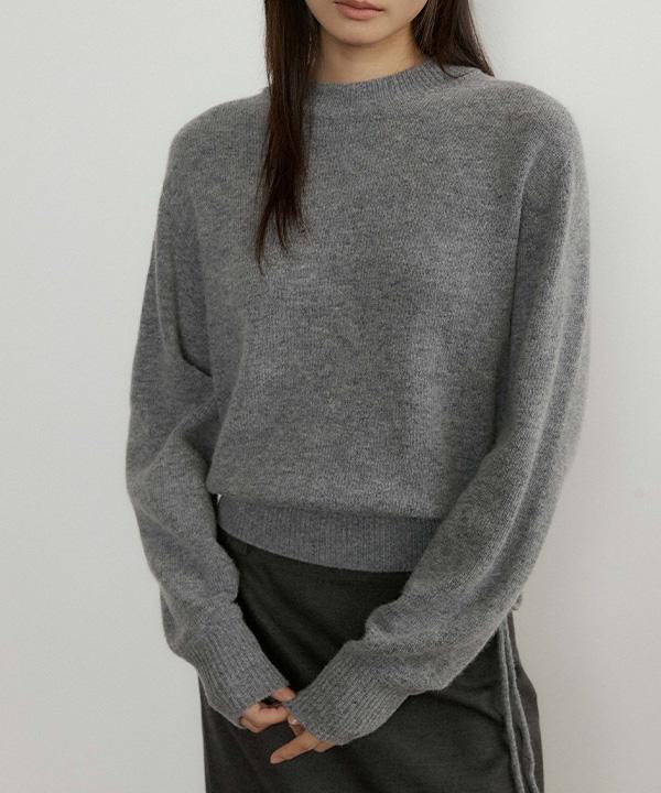 Lingseoul Mock Neck Knit-Melange