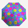 1pc Floral Pattern Automatic Umbrella - Stylish, Durable, with 8-Rib Manual Open Design, Elegant Black Handleyy250920157