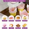 Batter Dispenser for Baking 900ml 4-Cup Measured Container with Quick Release Spout BPA-Free Plastic Batter Pourer for Pancakes Cupcakes Waffles