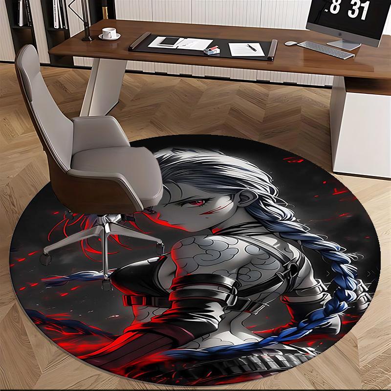 Jinx (League of Legends) Chair mat Round Rug Office carpet, Non slip, Suitable for Living Rooms, Bedrooms Decor 1205545a