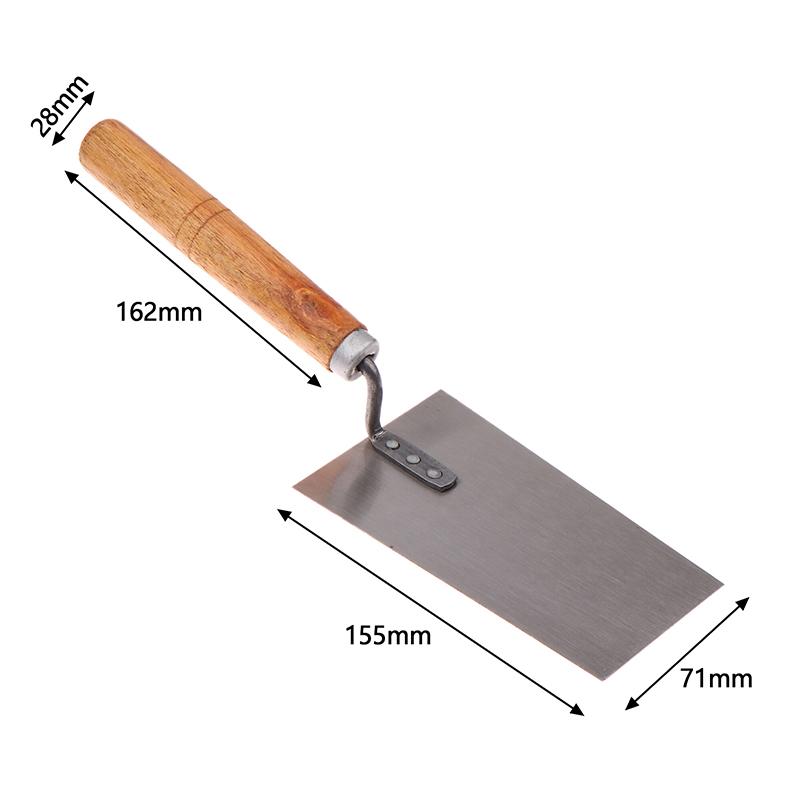 1Pcs Cement Float Margin Trowel Bucket Manganese Steel Putty Knife Brick Gauging Wall Plastering Knife Hand Tool