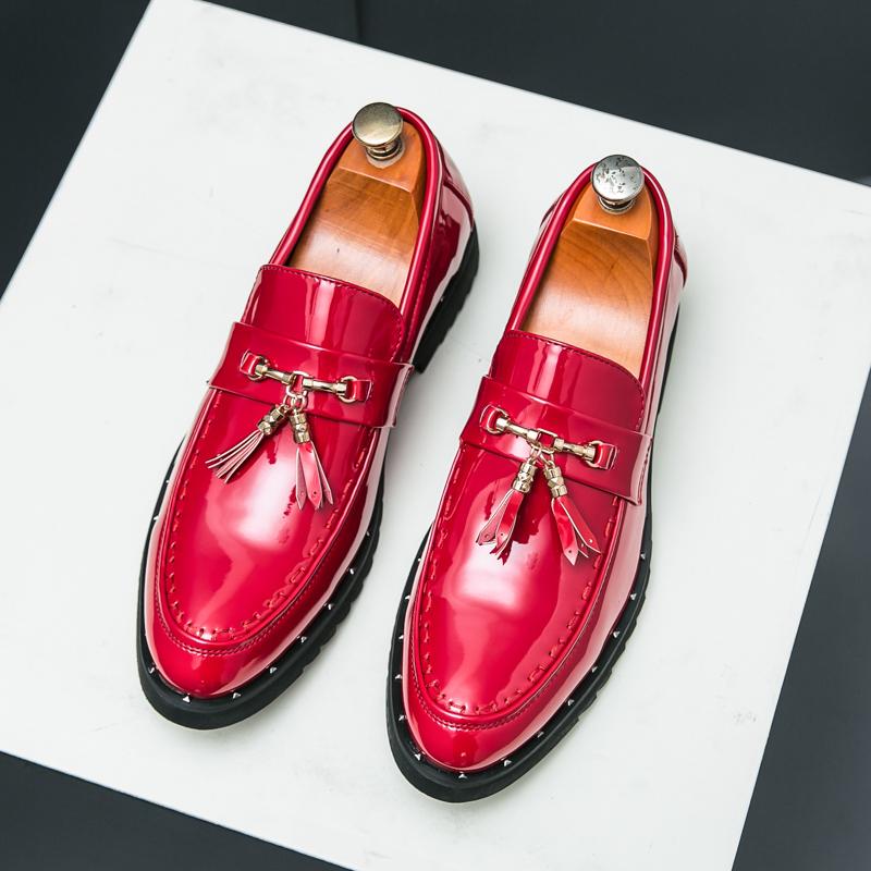 Fashion Loafers Tassel Fashion Patent Leather Casual Shoes for Men Oxford Shoes Luxury Brand Formal Business Shoes Slip-on Driving Shoes
