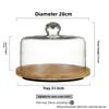 Glass Cake Plate Dessert Display Stand Transparent Dustproof Restaurant Afternoon Tea Food Serving Plate  Style Nordic