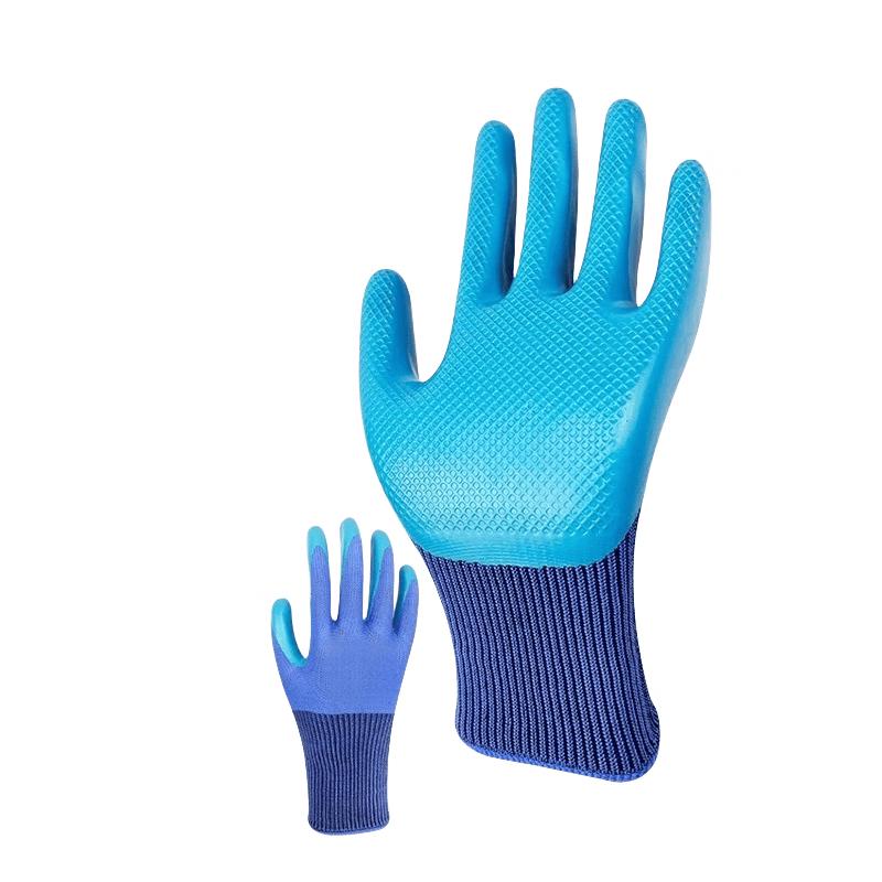 Huapusi Wear-Resistant Nitrile Latex Coated Work Gloves