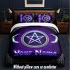 Witchcraft Theme Custom Text Or Name 3Pcs Bedding Set,1 Flat Sheet & 2 Pillowcases Personalized Home Bedding