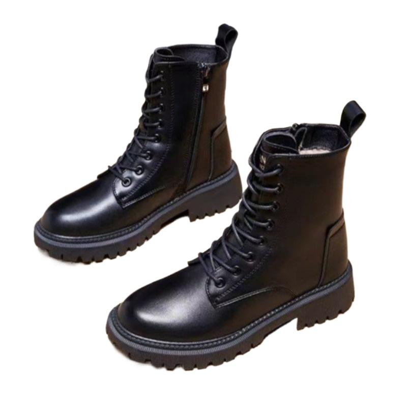 Vinter Dam Plus Bomullsskor Mode Snörning Platåskor för Kvinnor Sneakers Utomhus Håll Varma Dam Casual Ankelstövlar