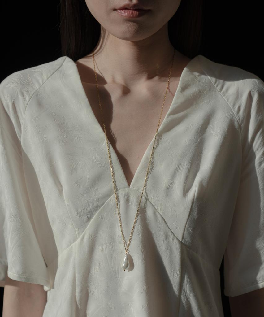 Novice Tokyo Drop Pearl Long Necklace [Stainless] / Gold