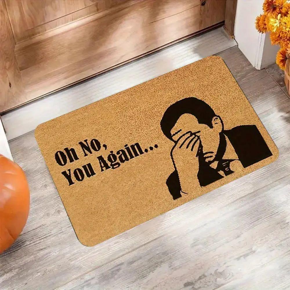 American-Style Fun Velvet Floor Mats for Living Room, Bedroom and Kitchen, Entrance Welcoming Mat, Home Decoration