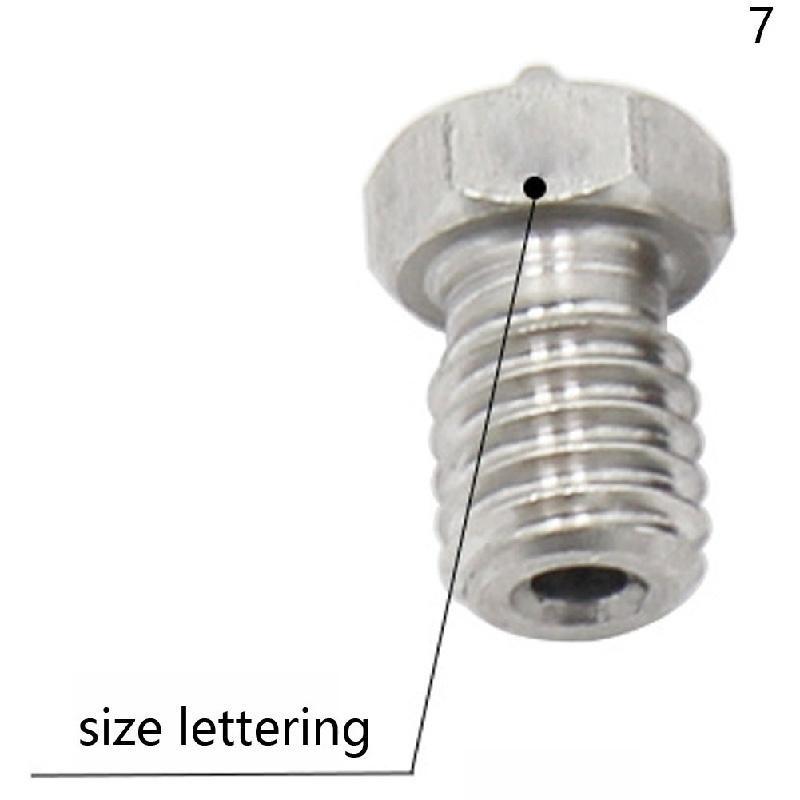 5 stücke Edelstahl Düse Extruder 3D Drucker Teile Filament Gewinde Teil