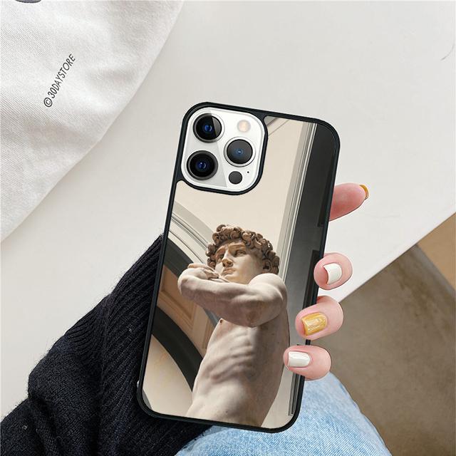 Řecká estetika Sádrová socha Pouzdro na telefon Pro iPhone 17 Air 15 16 Kryt 11 13 14 Pro Max 12 Plus Max Fundas