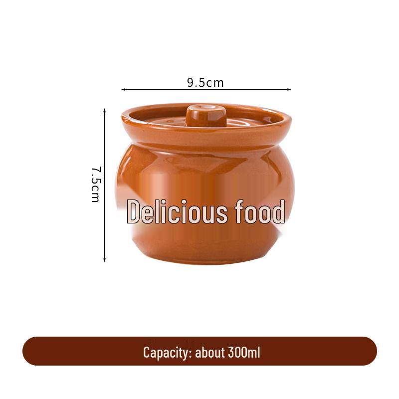 Purple Clay Double-Boiler Stew Pot with Lid - Chinese Retro Health Pot for Stews, Soups, and Steamed Eggs.