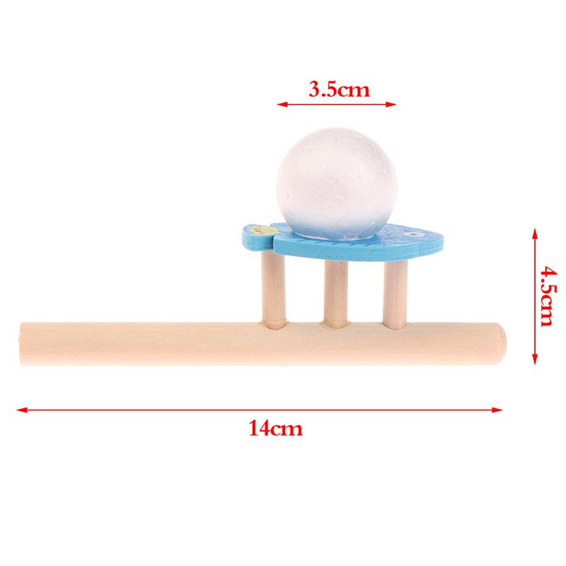 1Pc Wood Floating Blow Pipe Ball Game Toy Board Game For Children Balance Training Floating Blowing Ball Kids Educational Toy