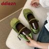 Fashion Soft Fashion Buckle Ladies Mary Janes Flats Shoes Casual Female Shallow Footwear Round Toe Women Ballet Flats Shoes
