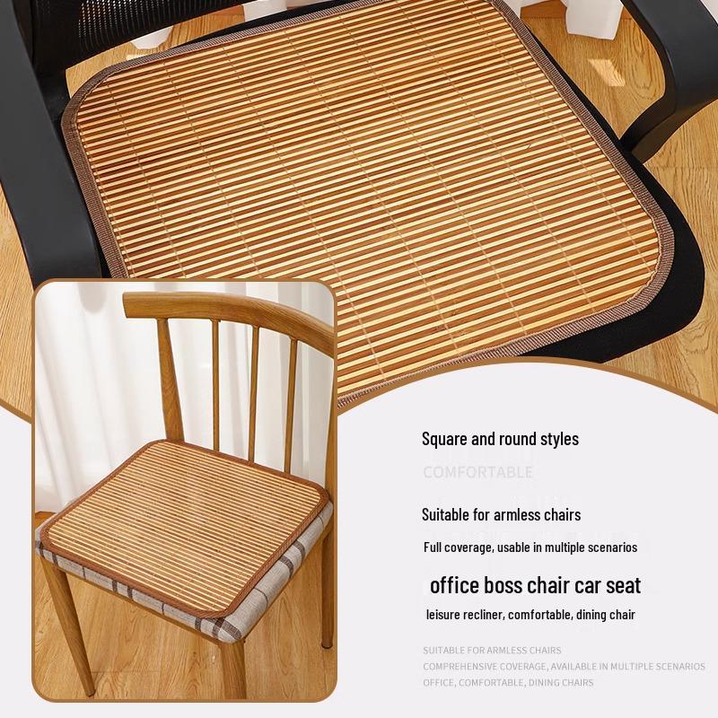 Bamboo Cooling Seat Cushion: All-Season Office Chair Pad