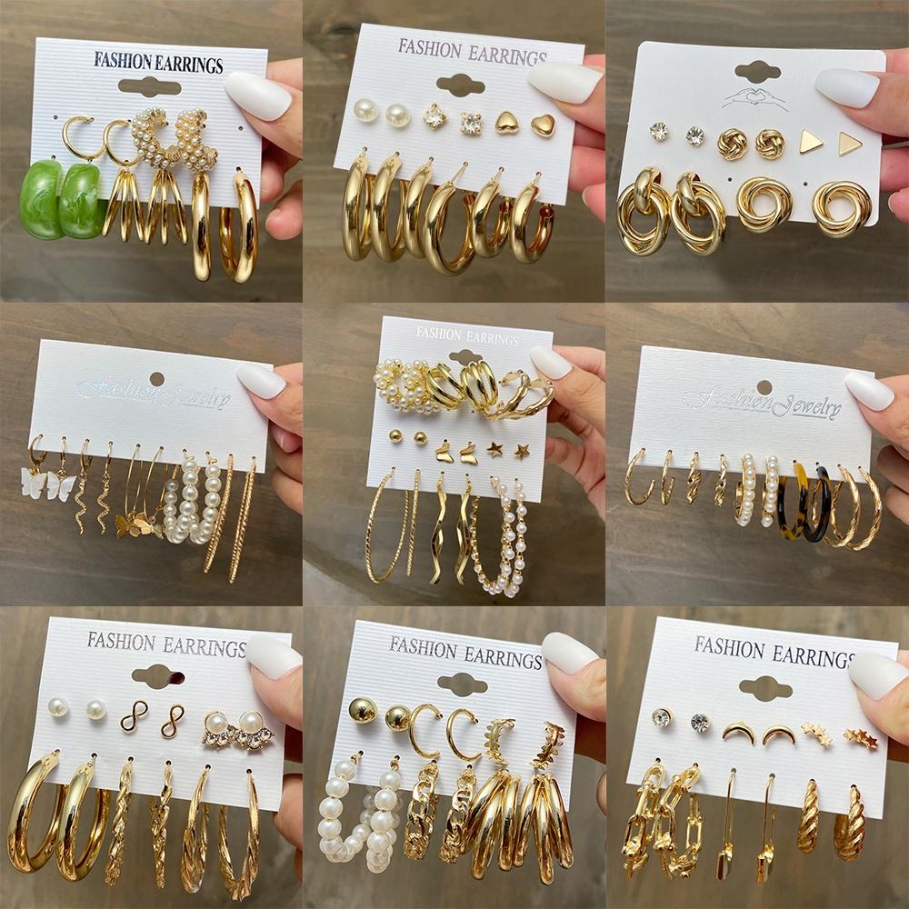 IF ME Korean Butterfly Pearl Stud Earrings Fashion Leopard Hoop Earring Women Jewelry Accessories