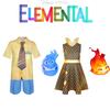 Party Dress For Halloween Cosplay Crazy Elemental City Cosplay Ember Fire And Wade Water Gown