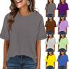 Women Oversized T Shirts Short Sleeve Summer Casual Loose Crewneck Basic Tee with Front Pocket Top