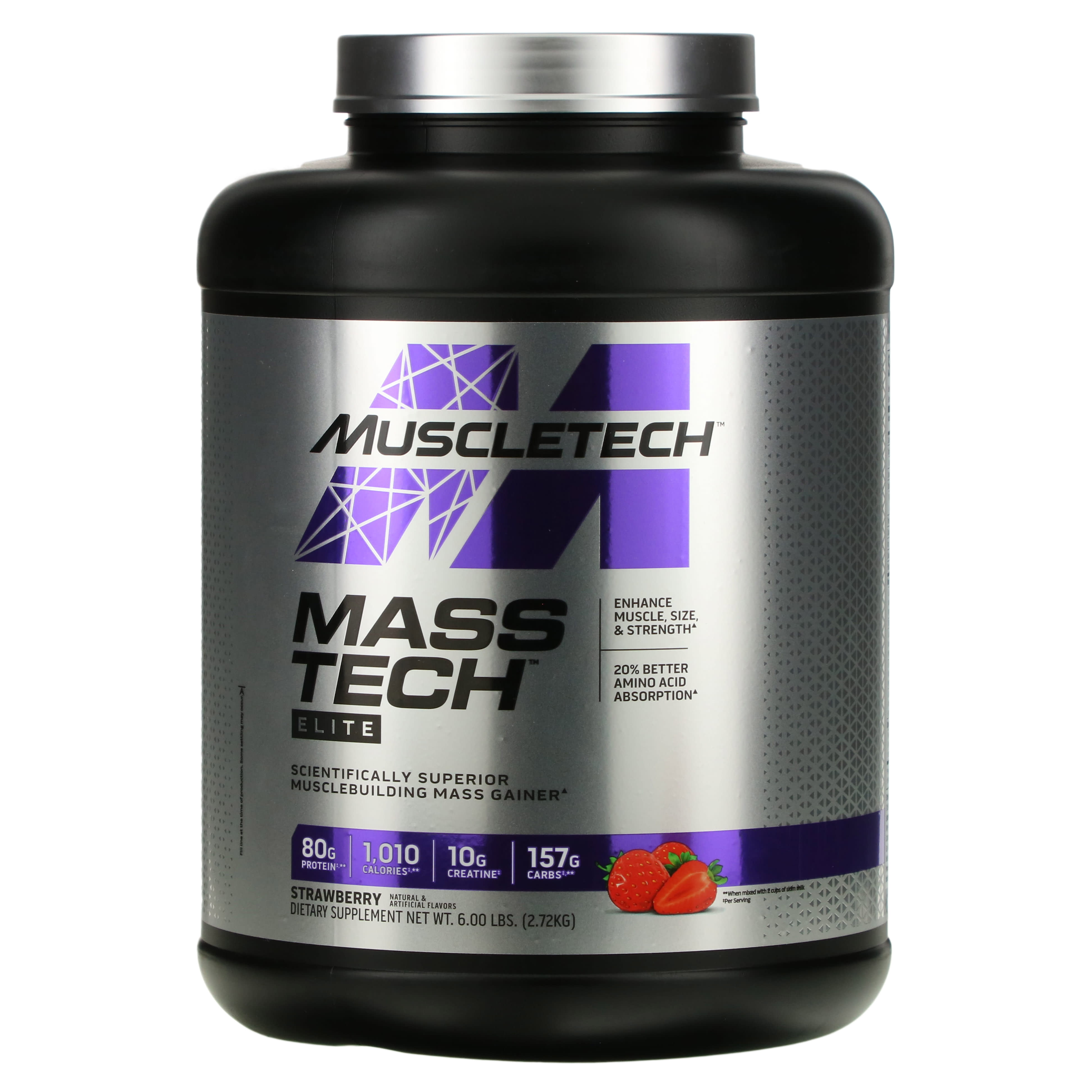 

MuscleTech, Mass Tech Elite, Strawberry Flavor, 6 lb (2.72 kg)