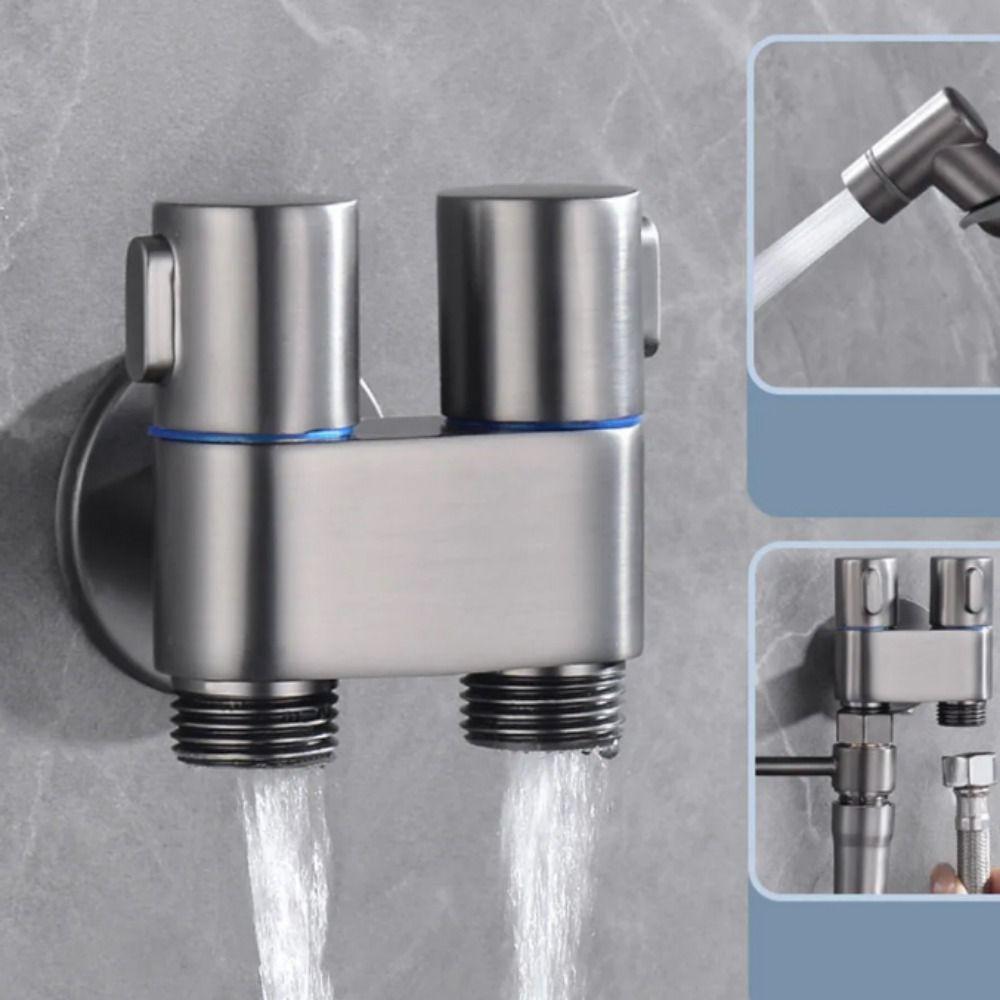 Automatic Water Stop Faucet Water Stop Valve Dual Control Toilet Triangle Valve  Laundry Room