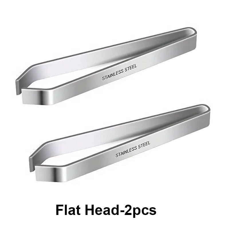 2 Stück Fischgrätenpinzetten Edelstahl Fischgrätenpinzetten Schräge Zangen Entferner Set Küche Fischgrätenentferner mit rutschfestem Griff