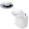 Elecom AirPods Case Silicone Wireless Charging Compatible Animal Design White Cat AVA-APSCANCATW
