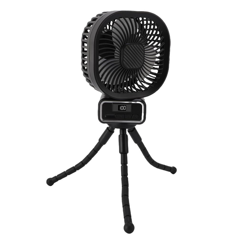 Stroller Fan 3 Wind Speeds Auto Oscillating Portable Fan with Detachable Flexible Tripod and Night Light