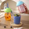 New Double Wall Salad Cup With Fork&Straw Leak Proof Fruit Cup Drain Breakfast Cup