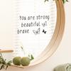English Slogan Butterfly Bathroom Bathroom Mirror Beautifying Decorative Stickers
