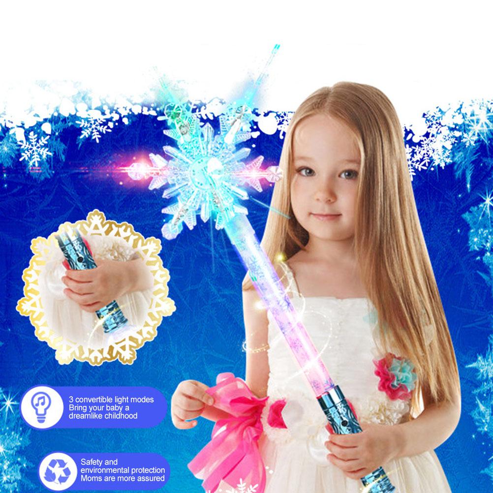 Snowflake Luminous Magical Wand Princess Cosplay Fairy Stick Glowing Magical Wand