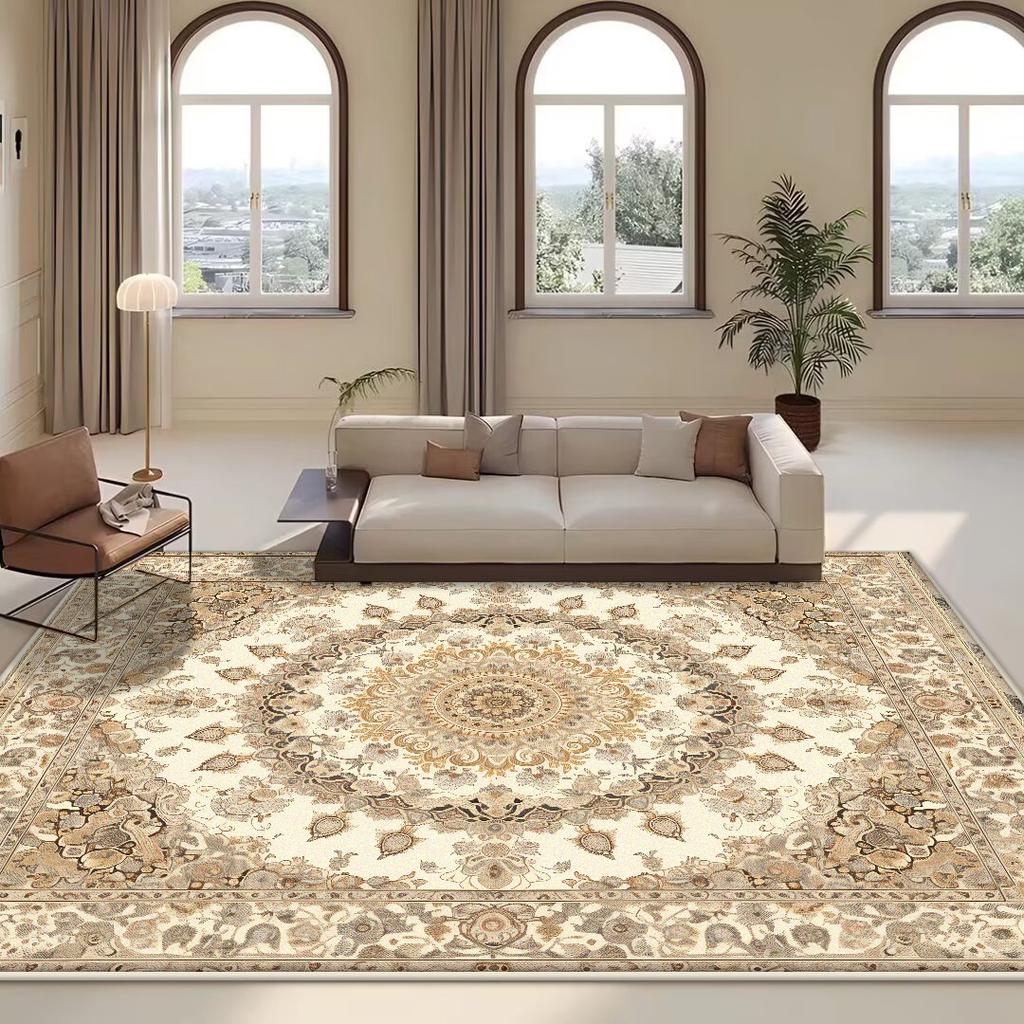 Persian Retro Large Living Room Carpet Home Decoration Easy Cleaning Washable Rug Lounge Coffee Tables Antiskid Floor Mat Boho