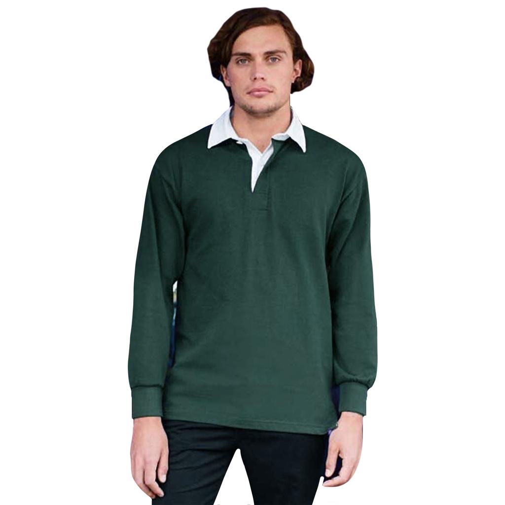 Front Row Mens Premium Long Sleeve Rugby Shirt/Top