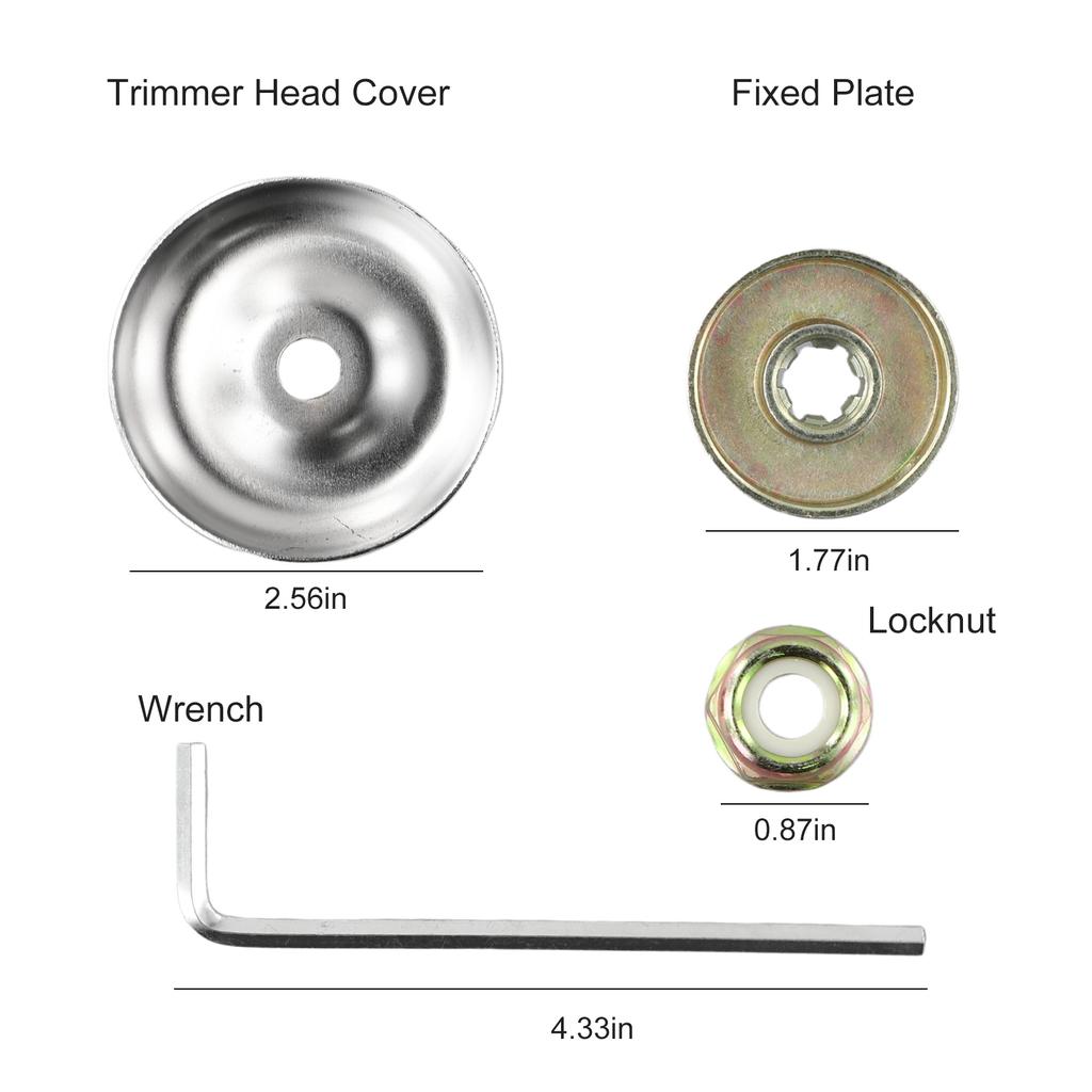 Diverse Compatibility Essential 8 Piece Toolset Including Thrust Plates Rider Plates and Nuts for Your Brush Cutter