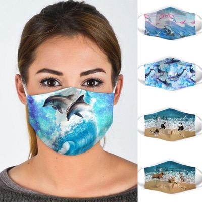 CHAMER Aquarelle Dessin Masque de chat Masque imprimé Masque