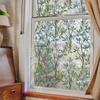 Window Privacy Film, Green Vines Leaves Stained Glass Window Film Decals for Glass Frosted Window Sticker for Kitchen Door Home