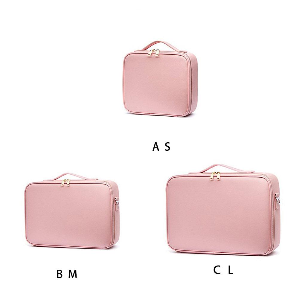 Makeup Bag Professional Toiletry Organizer Carrier Pouches Large Capacity Zipper PU Fabric Cosmetic Storage Bags Suitcase