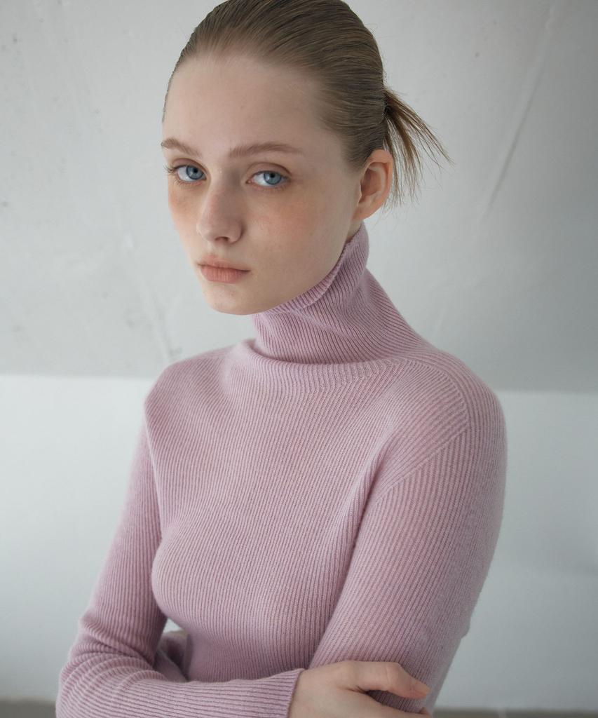AHWE Wool Turtleneck Pull-Over_Baby Pink
