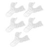 Dental Impressions Tray Disposable Perforated Transparent Plastic Teeth Mold Tray for Denture Repairing 5pcs Lower Teeth