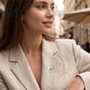 Bag Decoration for Men Arched Brooch Pin Minimalist Women, Golden Silver Alloy Lapel Clothing