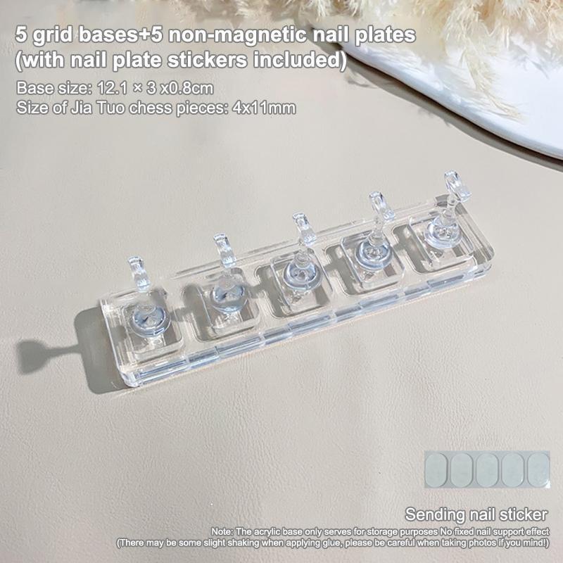 1 Set Nicht-Magnetischer Nageldisplay Acryl Nageldisplayständer Spitzenhalter Nagelübungsständer Fingernagel DIY Maniküre Ständer Werkzeuge