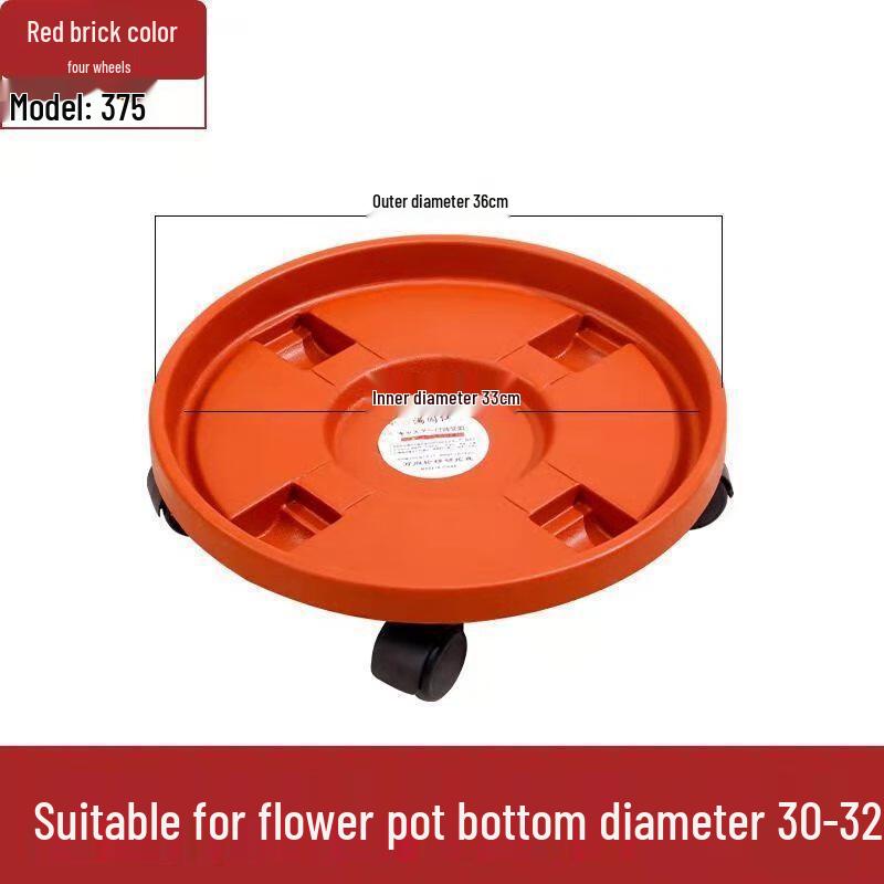 Schwere Mobile Rote Blumentopf-Rollenbasis