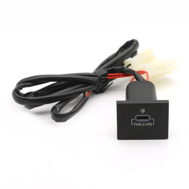 Araba USB şarj aleti PD Hızlı Şarj QC3.0 Otomatik Telefon şarj adaptörü Düğmesi Ford Focus 2 için mk2 2009 2010 2011 Aksesuarları