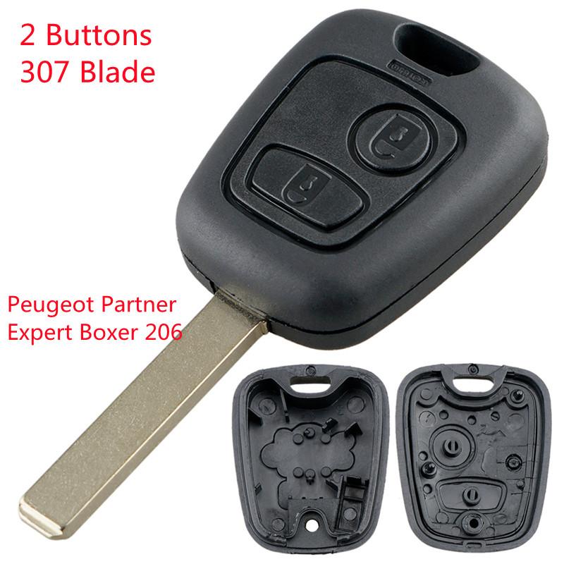 2 Buttons Car Remote Key Shell with 307/206 Blade Fit for Citroen C1 / C2 / C3 / C4 /XSARA Picasso/Peugeot 307 / 107 / 207 / 407